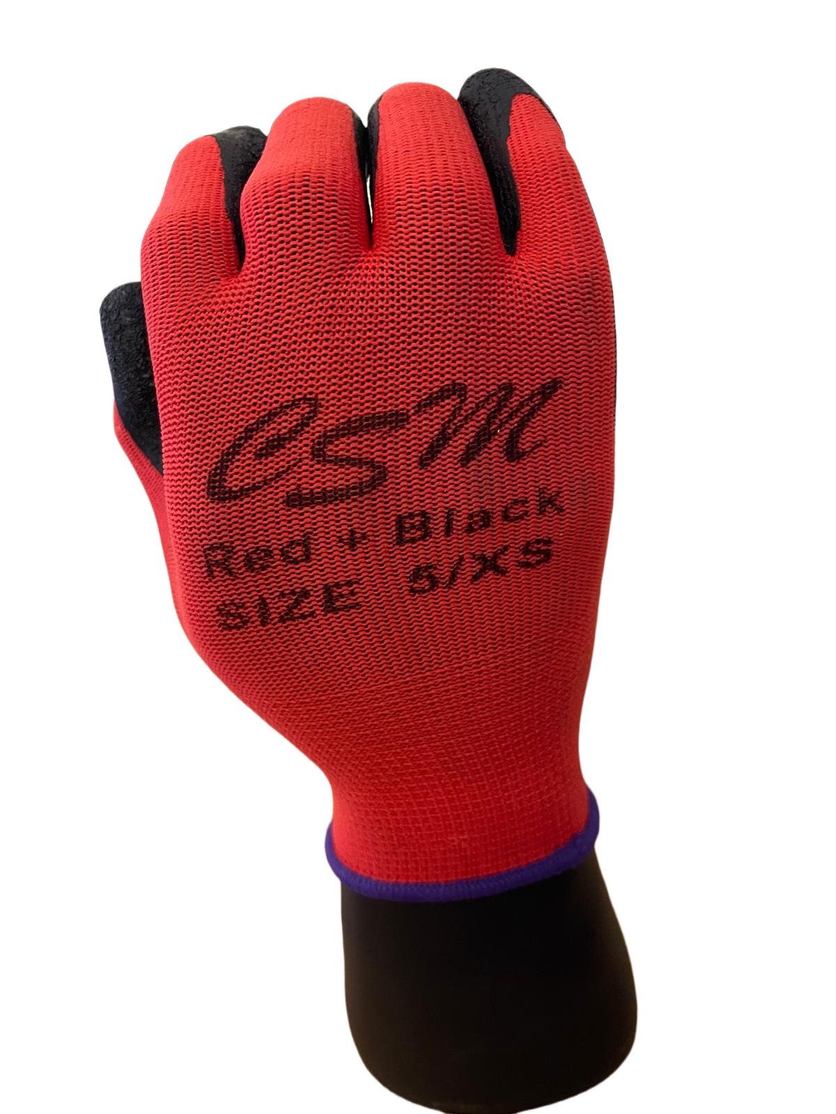 CSM Red & Black Latex Grip Gloves – Clearance